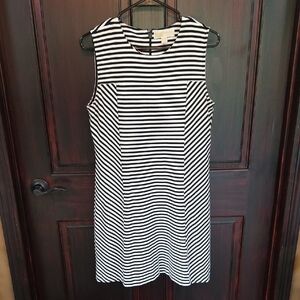 MICHAEL Michael Kors Black and White Striped Mini Dress